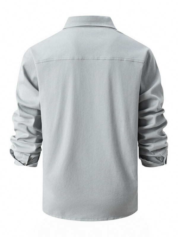 Men's Casual Fashion Business Long Sleeve Shirt - Premium Shirt from kakaclo - Just $18.98! Shop now at Craftklart.store