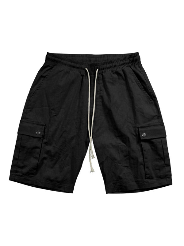 Casual Men's Slim Drawstring Shorts Thin Quarter Pants Cargo Shorts - Premium Cargo Shorts from Craftklart Dropship - Just $13.96! Shop now at Craftklart.store