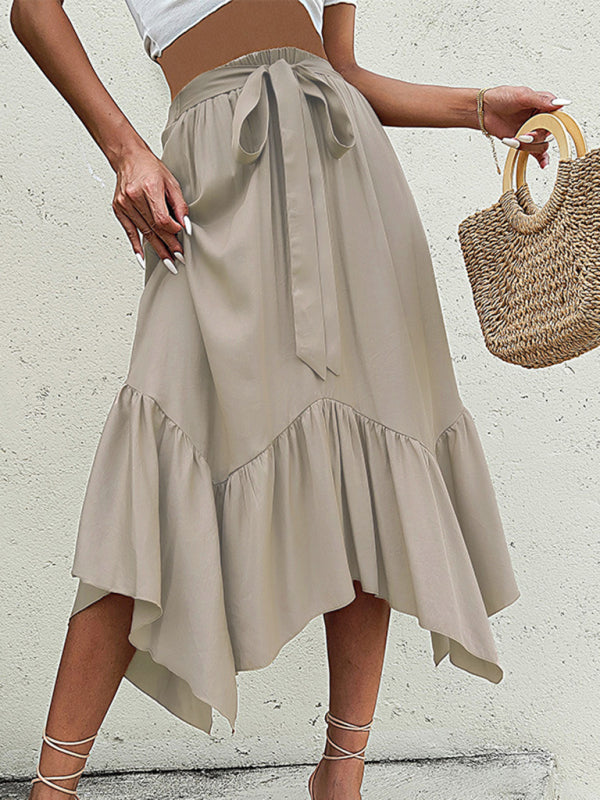 Women's Woven Lace Irregular Splicing Mid-length Skirt - Premium Skirt from kakaclo - Just $14.97! Shop now at Craftklart.store