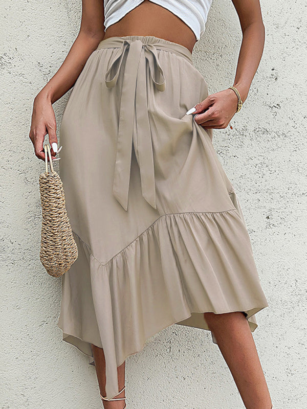 Women's Woven Lace Irregular Splicing Mid-length Skirt - Premium Skirt from kakaclo - Just $14.97! Shop now at Craftklart.store
