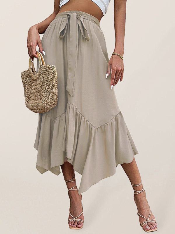Women's Woven Lace Irregular Splicing Mid-length Skirt - Premium Skirt from kakaclo - Just $14.97! Shop now at Craftklart.store