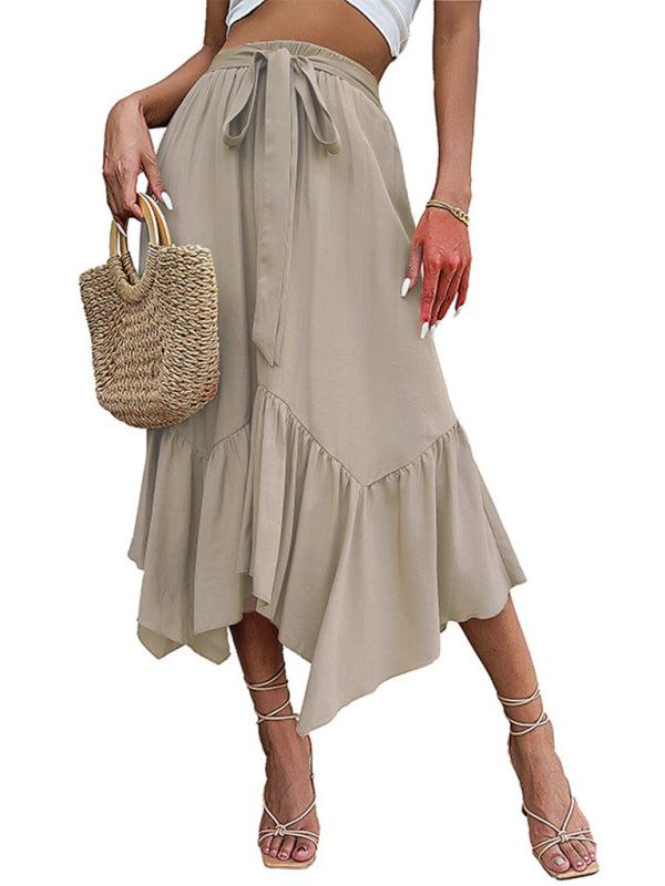 Women's Woven Lace Irregular Splicing Mid-length Skirt - Premium Skirt from kakaclo - Just $14.97! Shop now at Craftklart.store