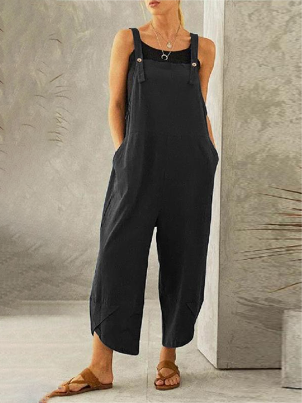 Women's  Casual Button Up Suspender Jumpsuit - Premium All in one from kakaclo - Just $10.35! Shop now at Craftklart.store