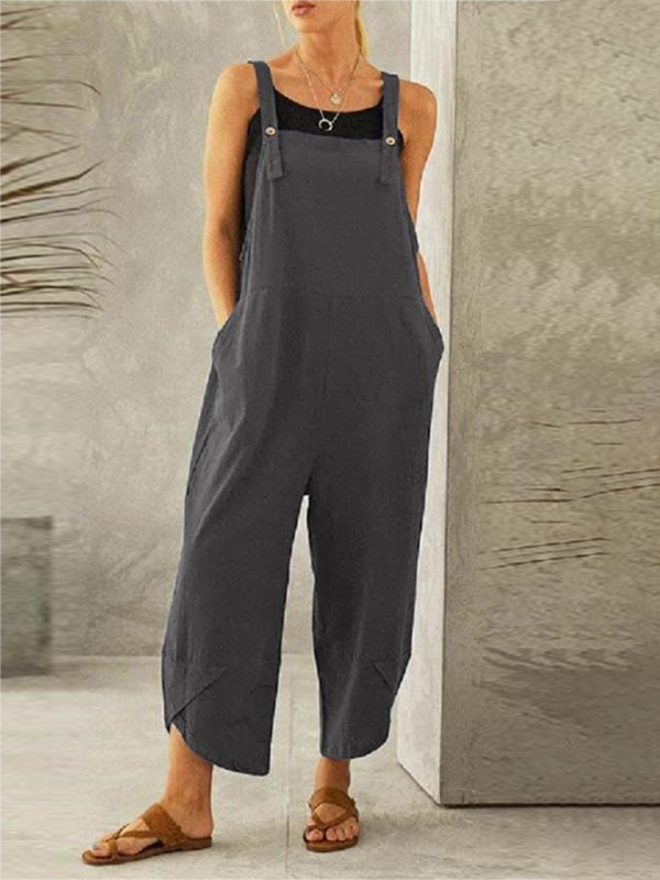 Women's  Casual Button Up Suspender Jumpsuit - Premium All in one from kakaclo - Just $10.35! Shop now at Craftklart.store