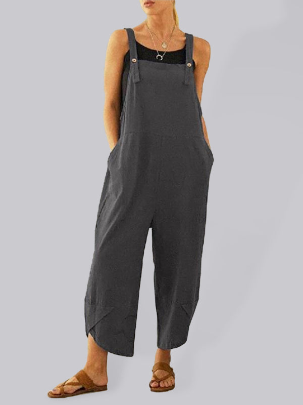 Women's  Casual Button Up Suspender Jumpsuit - Premium All in one from kakaclo - Just $10.35! Shop now at Craftklart.store