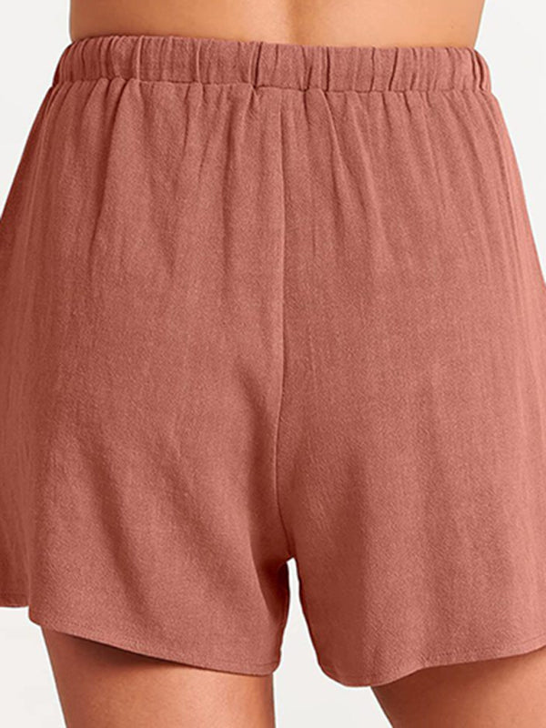 Women's Sleeveless Loose Cotton Linen Top & Shorts Set - Premium  from kakaclo - Just $16.94! Shop now at Craftklart.store