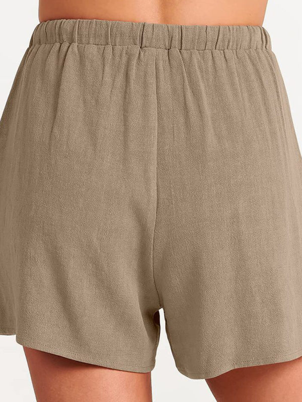 Women's Sleeveless Loose Cotton Linen Top & Shorts Set - Premium Set from Craftklart Dropship - Just $16.94! Shop now at Craftklart.store
