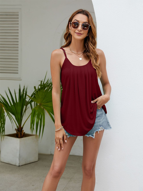 New Loose Casual Solid Color Camisole Top - Premium Shirts & Tops from kakaclo - Just $8.98! Shop now at Craftklart.store