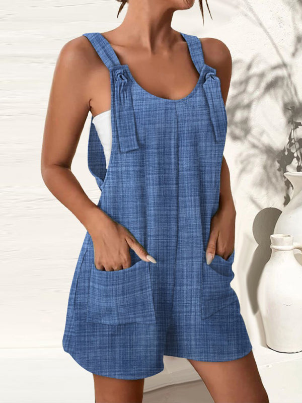 Women's New Casual Fashion Suspenders Shorts Jumpsuit  Overalls - Premium All in one from Craftklart Dropship - Just $15.78! Shop now at Craftklart.store