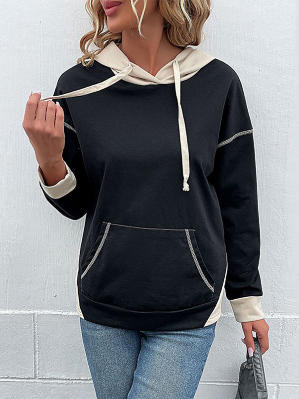 New Women's Long-sleeved Casual Color Block Sweater - Premium Hoodie from Craftklart Dropship - Just $17.12! Shop now at Craftklart.store