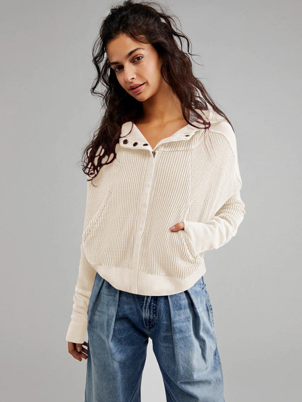Women Lightweight Woven Jacket with Slant Pockets - Premium Jacket from Craftklart Dropship - Just $28.97! Shop now at Craftklart.store