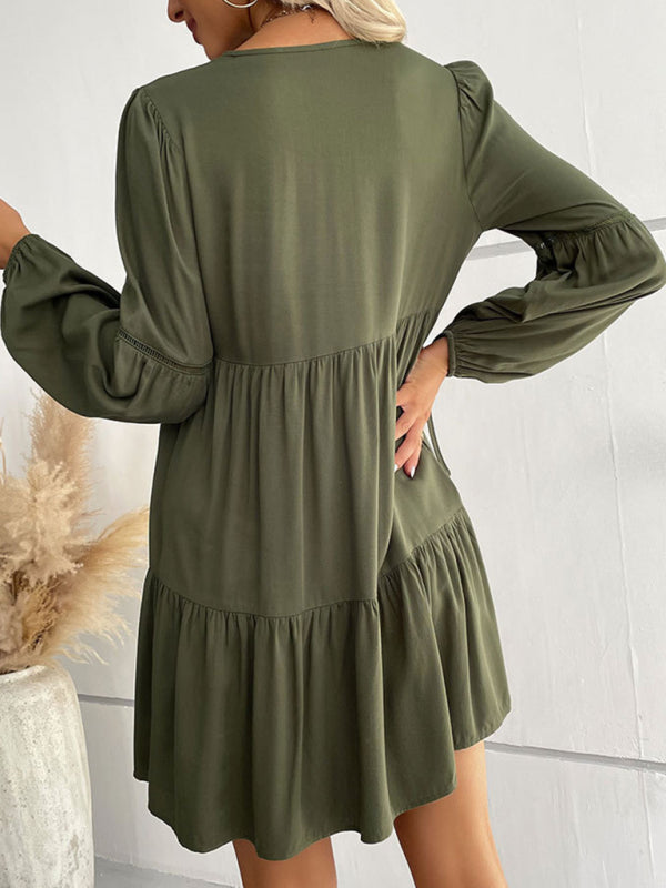 Women's Long-sleeved Short Dress - Premium Dress from kakaclo - Just $19.96! Shop now at Craftklart.store