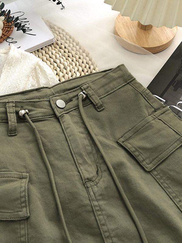 Women's Drawstring High Waist  Denim Hip-covering Skirt - Premium All Skirts from kakaclo - Just $12.95! Shop now at Craftklart.store