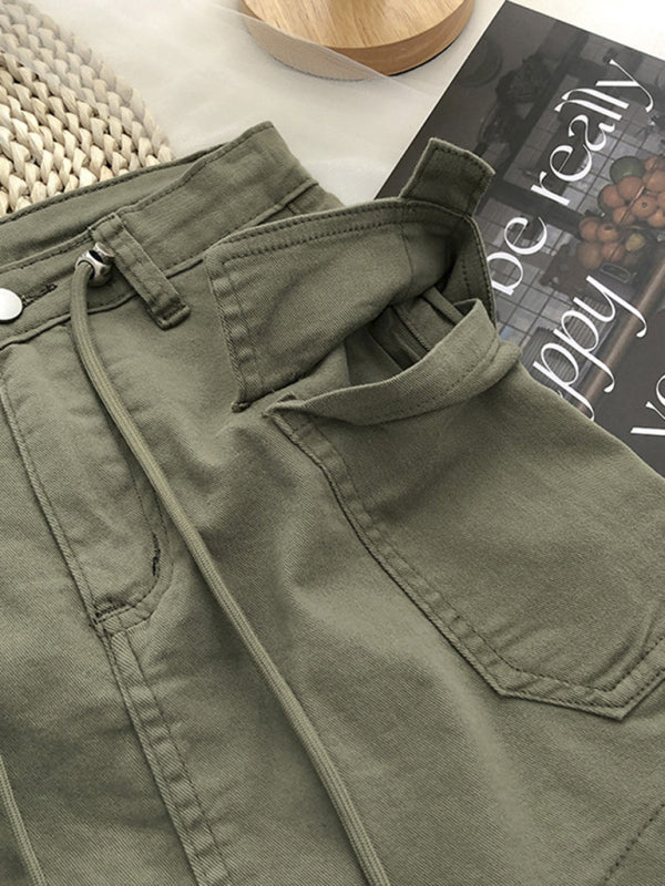 Women's Drawstring High Waist  Denim Hip-covering Skirt - Premium All Skirts from kakaclo - Just $12.95! Shop now at Craftklart.store