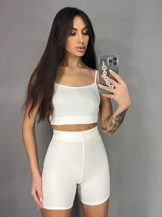 Suspender Shorts Urban Fashion Suit