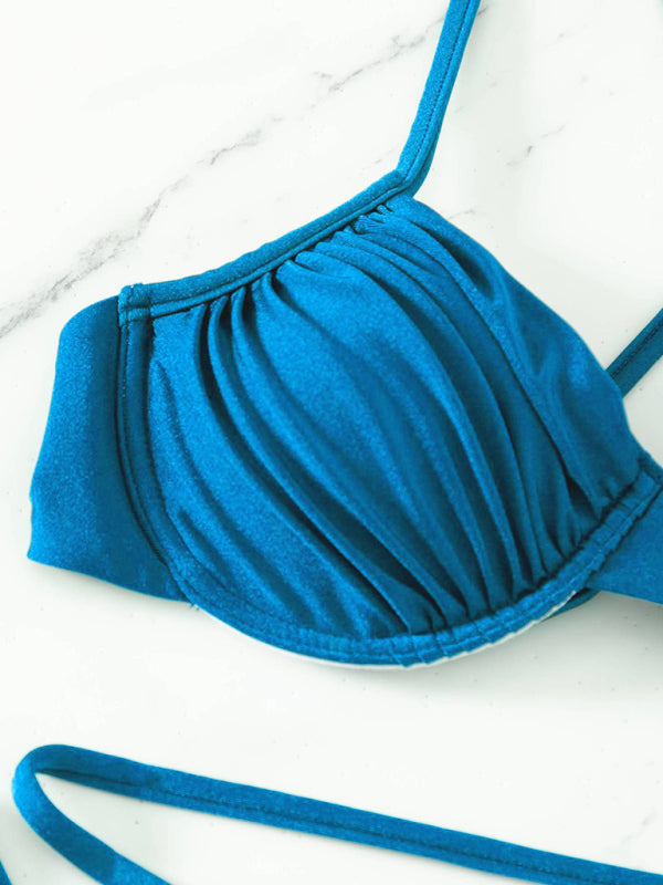 Women's Sultry Strappy Split Underwire Bikini - Premium Bikini from Craftklart.store - Just $13.03! Shop now at Craftklart.store