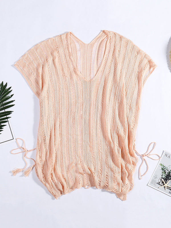 New Style Hollow Knit Loose Bikini Coverall - Premium Shirt & Tops from Craftklart.store - Just $11.64! Shop now at Craftklart.store