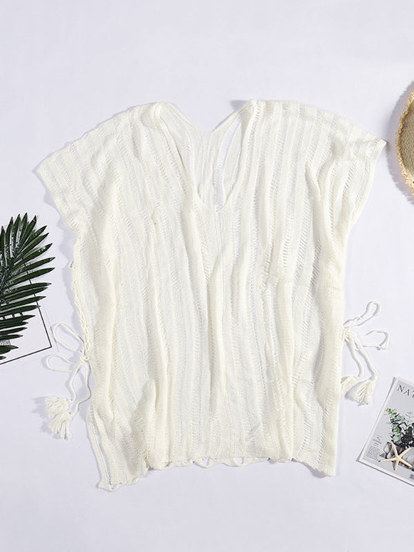 New Style Hollow Knit Loose Bikini Coverall - Premium Shirt & Tops from Craftklart.store - Just $11.64! Shop now at Craftklart.store