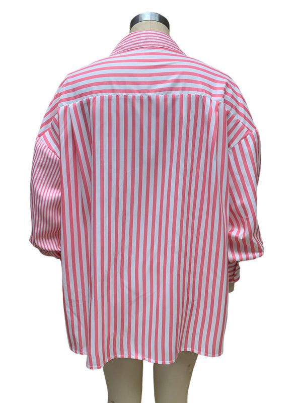 New Women's Simple Fashionable  Long Sleeve striped Shirt - Premium Shirt from kakaclo - Just $12.79! Shop now at Craftklart.store