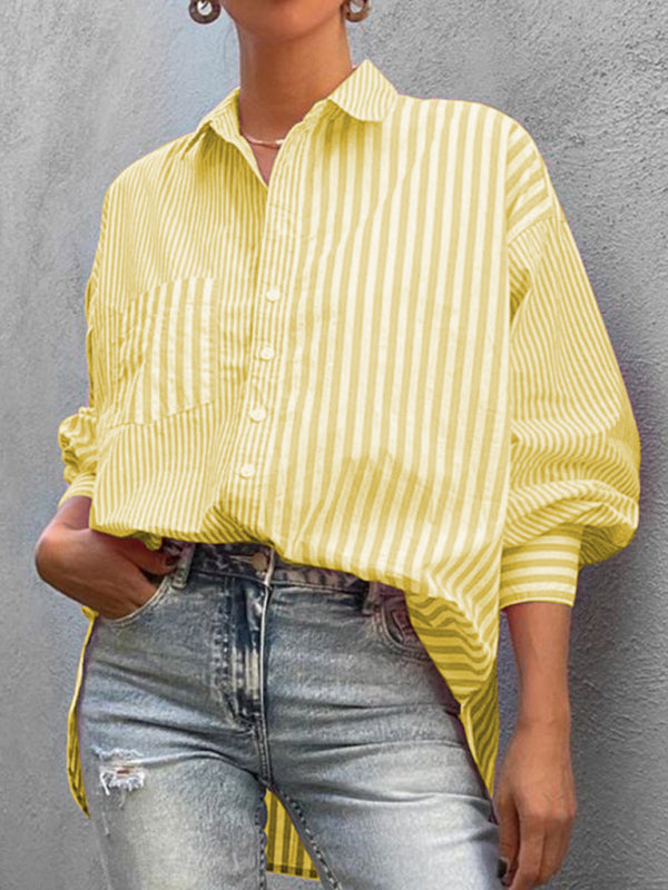 New Women's Simple Fashionable  Long Sleeve striped Shirt - Premium Shirt from kakaclo - Just $12.79! Shop now at Craftklart.store