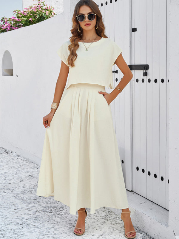 New Casual Sleeveless Top and Long Skirt Suit - Premium Set from Craftklart Dropship - Just $17.89! Shop now at Craftklart.store