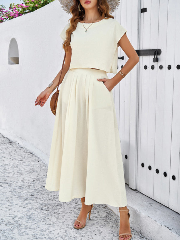 New Casual Sleeveless Top and Long Skirt Suit - Premium Set from Craftklart Dropship - Just $17.89! Shop now at Craftklart.store
