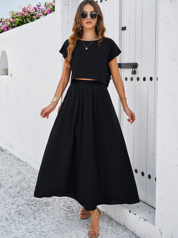 New Casual Sleeveless Top and Long Skirt Suit - Premium Set from Craftklart Dropship - Just $17.89! Shop now at Craftklart.store