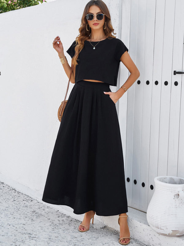 New Casual Sleeveless Top and Long Skirt Suit - Premium Set from Craftklart Dropship - Just $17.89! Shop now at Craftklart.store