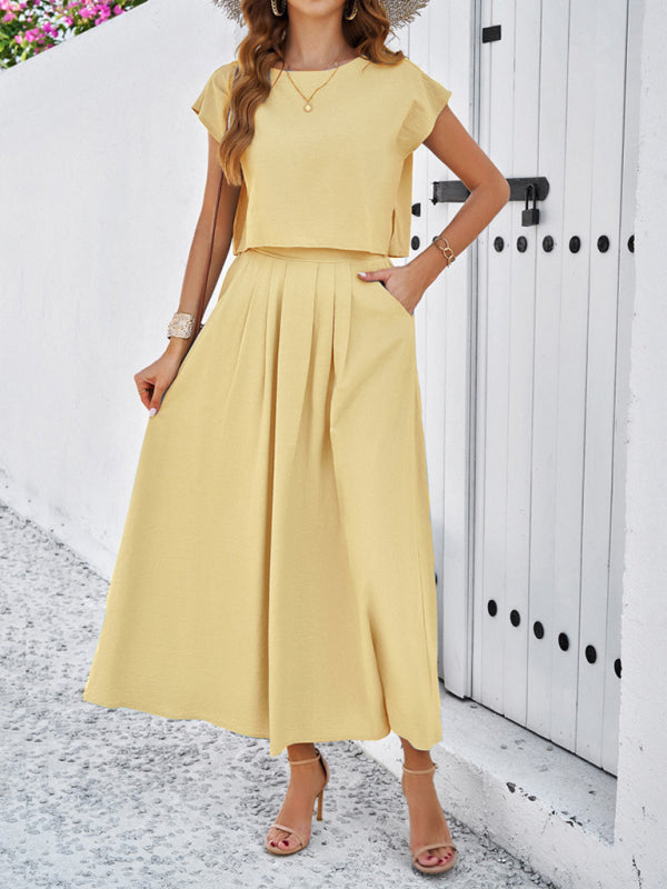 New Casual Sleeveless Top and Long Skirt Suit - Premium Set from Craftklart Dropship - Just $17.89! Shop now at Craftklart.store