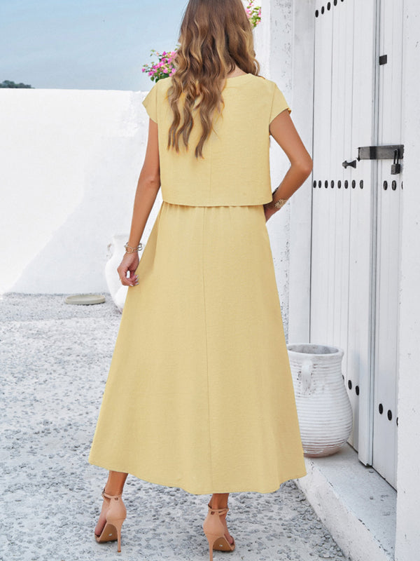 New Casual Sleeveless Top and Long Skirt Suit - Premium Set from Craftklart Dropship - Just $17.89! Shop now at Craftklart.store
