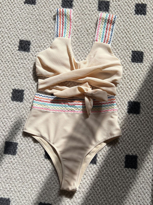 New Rainbow Ribbon Series High Waisted Two-piece Swimsuit Bikini - Premium Bikini from Craftklart Dropship - Just $9.88! Shop now at Craftklart.store