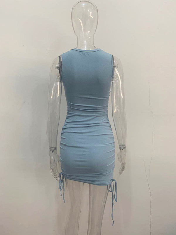 New Slim Fit Hip-hugging Vest Dress - Premium Dresses from Craftklart Dropship - Just $14.99! Shop now at Craftklart.store
