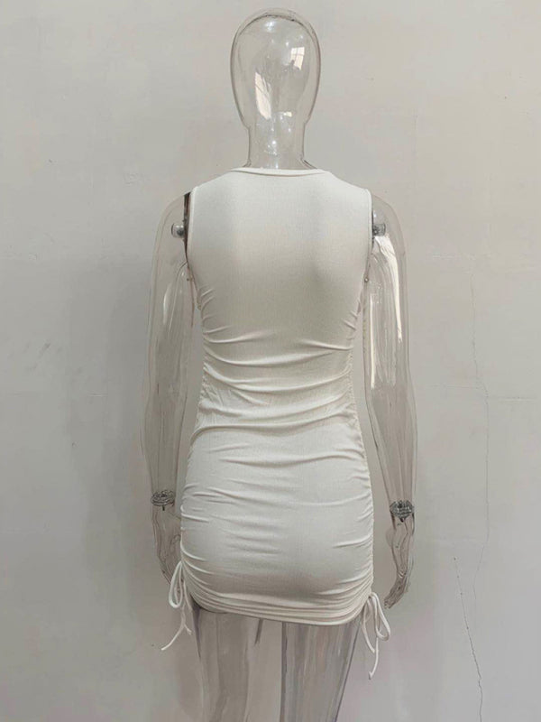 New Slim Fit Hip-hugging Vest Dress - Premium Dresses from Craftklart Dropship - Just $14.99! Shop now at Craftklart.store
