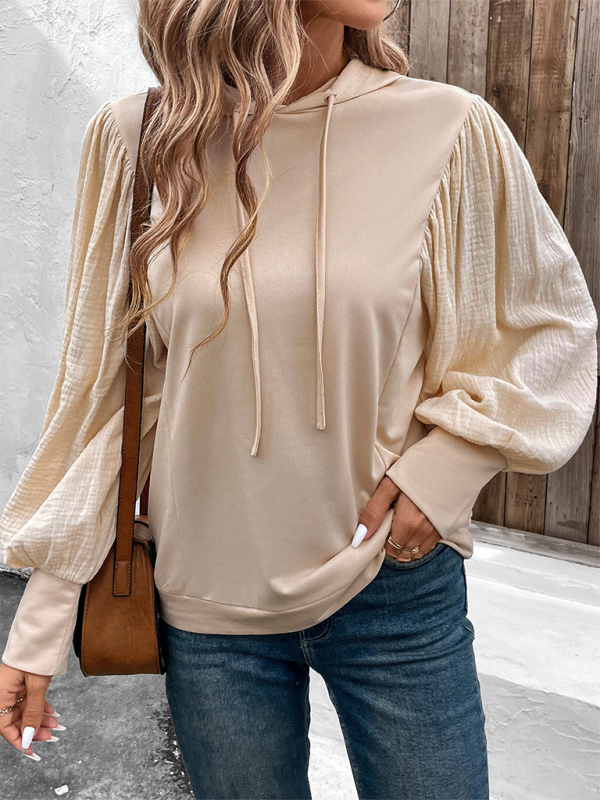 New Women's Puff Sleeve Hooded Sweatshirt - Premium Hoodie from Craftklart Dropship - Just $21.64! Shop now at Craftklart.store