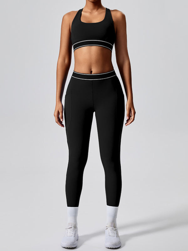 Contrast Color Yoga Pants Outdoor Running Fitness Leggings - Premium Leggings from kakaclo - Just $23.65! Shop now at Craftklart.store