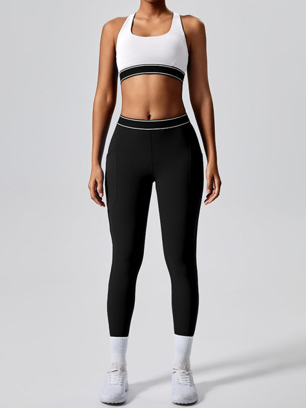 Contrast Color Yoga Pants Outdoor Running Fitness Leggings - Premium Leggings from kakaclo - Just $23.65! Shop now at Craftklart.store