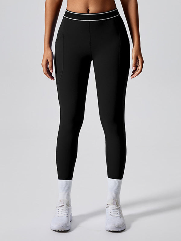 Contrast Color Yoga Pants Outdoor Running Fitness Leggings - Premium Leggings from kakaclo - Just $23.65! Shop now at Craftklart.store