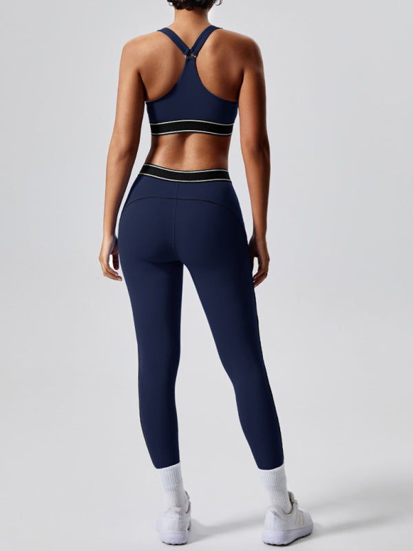 Contrast Color Yoga Pants Outdoor Running Fitness Leggings - Premium Leggings from kakaclo - Just $23.65! Shop now at Craftklart.store