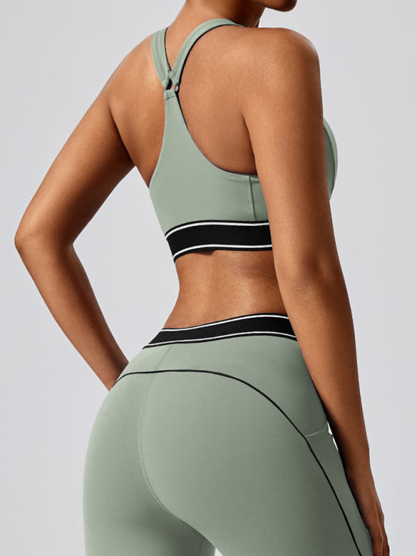 Contrast Color Yoga Pants Outdoor Running Fitness Leggings - Premium Leggings from kakaclo - Just $23.65! Shop now at Craftklart.store