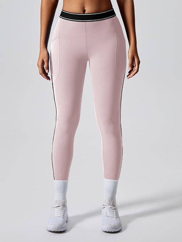 Contrast Color Yoga Pants Outdoor Running Fitness Leggings - Premium Leggings from kakaclo - Just $23.65! Shop now at Craftklart.store