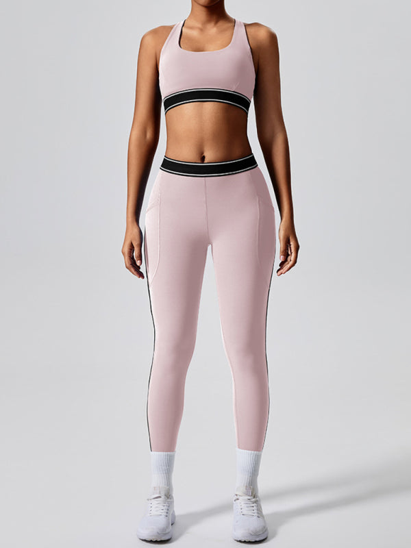Contrast Color Yoga Pants Outdoor Running Fitness Leggings - Premium Leggings from kakaclo - Just $23.65! Shop now at Craftklart.store