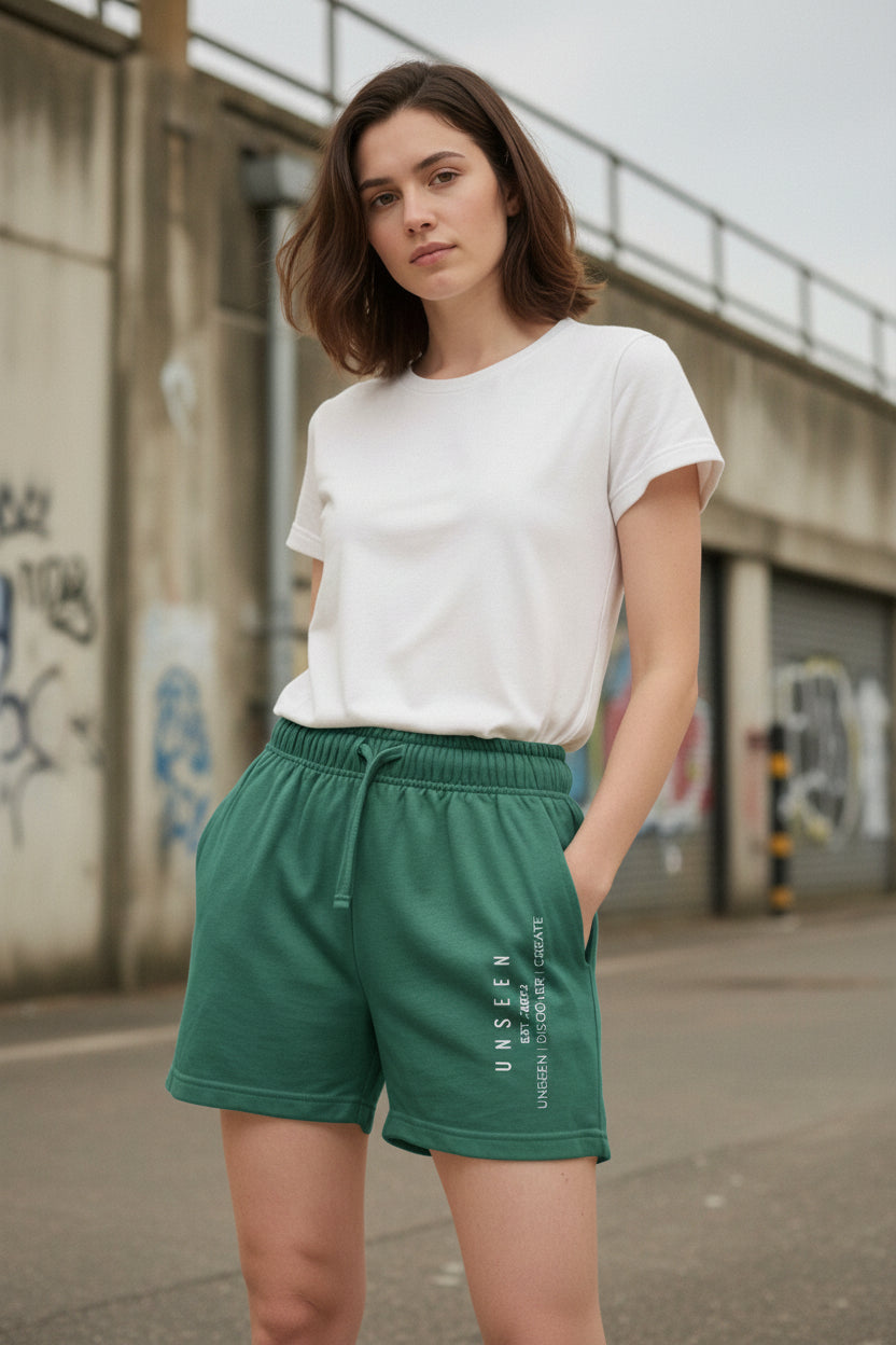 Unseen Ladies Shorts by CKL, stylish casual shorts with a comfortable fit, shown in a natural fabric and color.