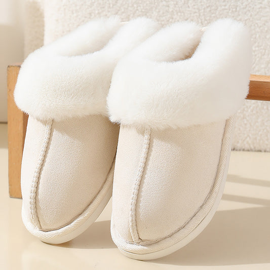 Winter Suede Fur Mouth Cotton Slippers - Premium Slippers from Craftklart Dropship - Just $11.03! Shop now at Craftklart.store