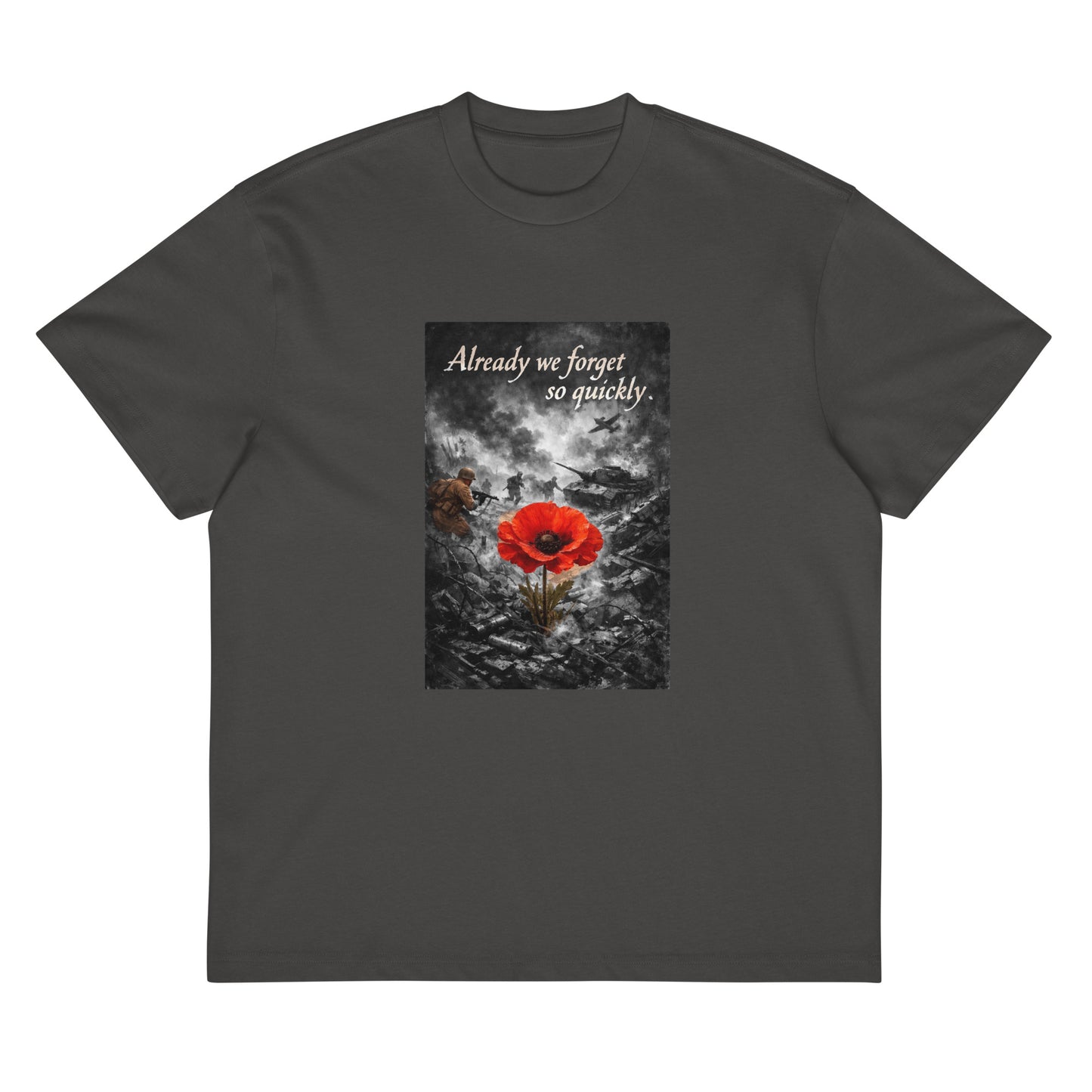 Men's black oversized boxy T-shirt by Craftklart, front view showing drop shoulder design, available in four colors, S–4XL.