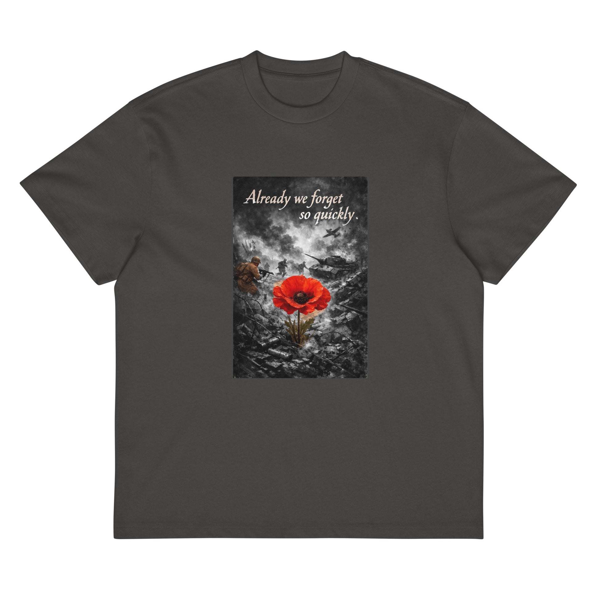 Men's black oversized boxy T-shirt by Craftklart, front view showing drop shoulder design, available in four colors, S–4XL.