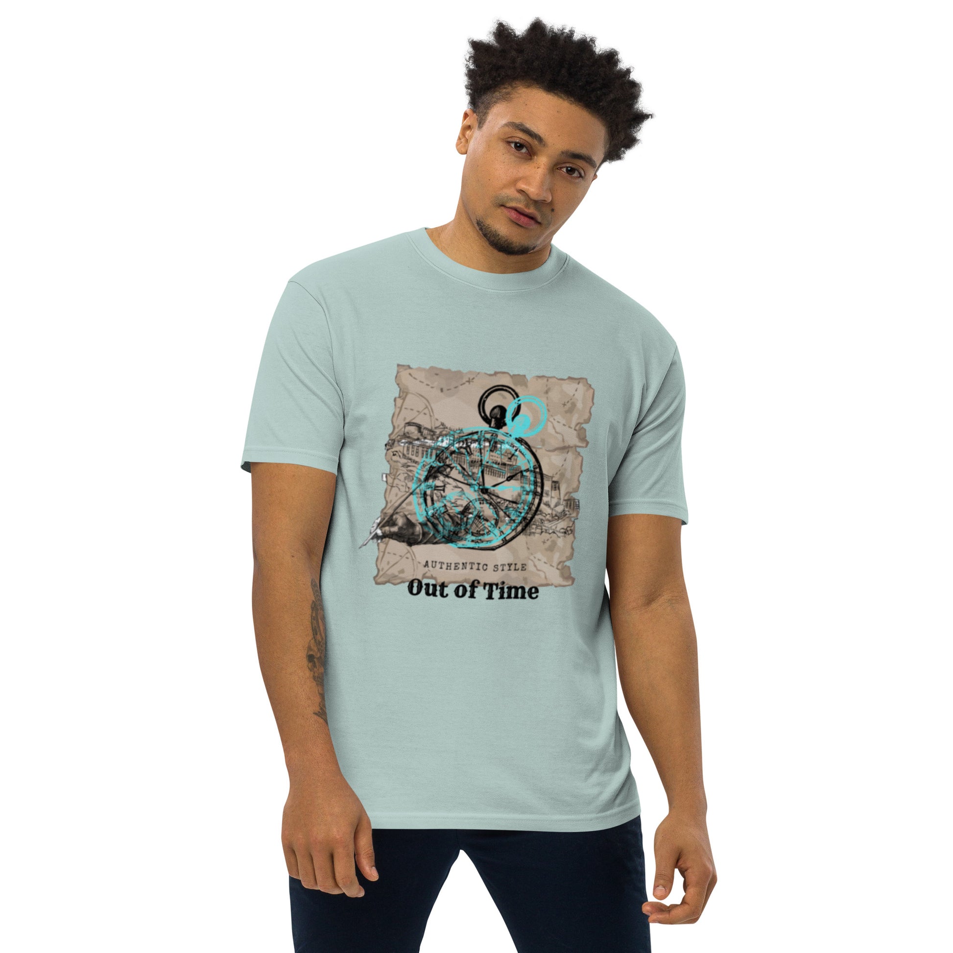 CKL Men’s Out of Time Premium Heavyweight Tee - Premium T-Shirt from Craftklart.store - Just $24! Shop now at Craftklart.store