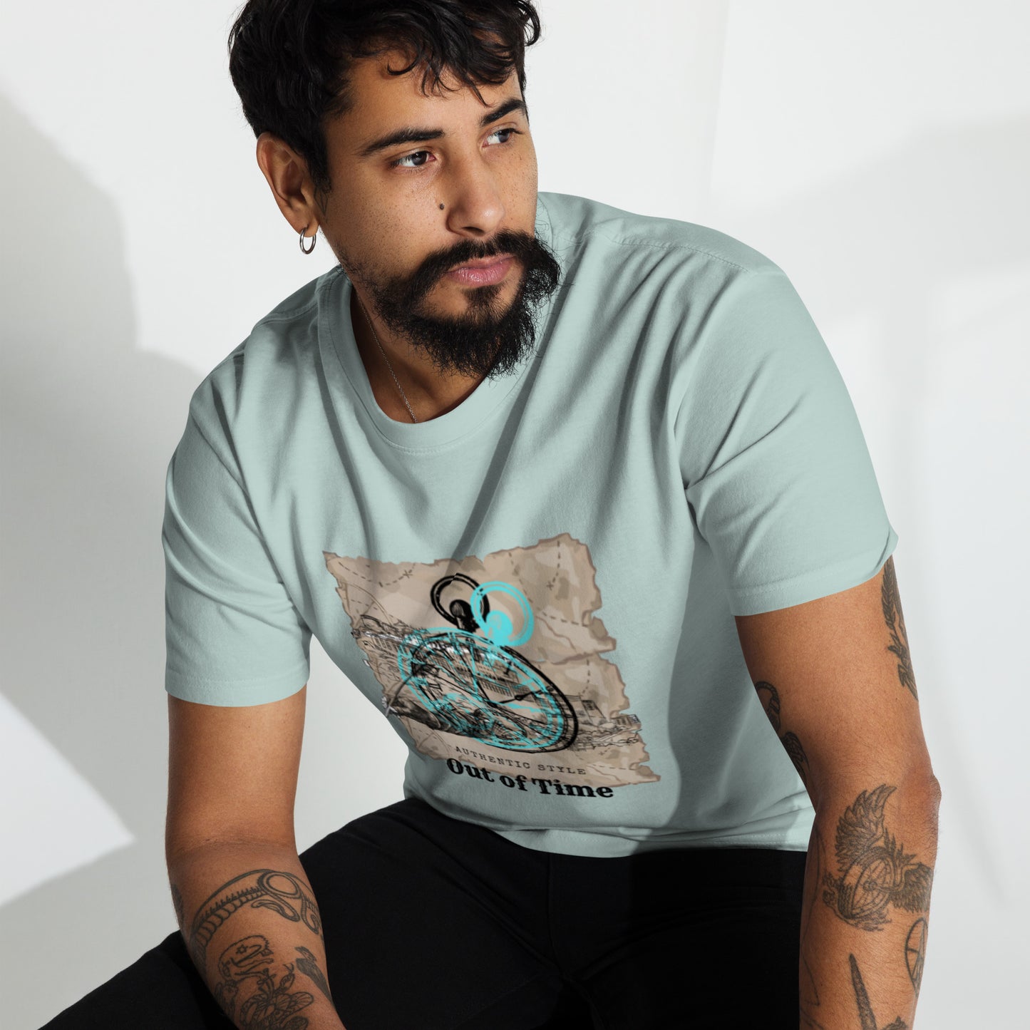 CKL Men’s Out of Time Premium Heavyweight Tee - Premium T-Shirt from Craftklart.store - Just $24! Shop now at Craftklart.store