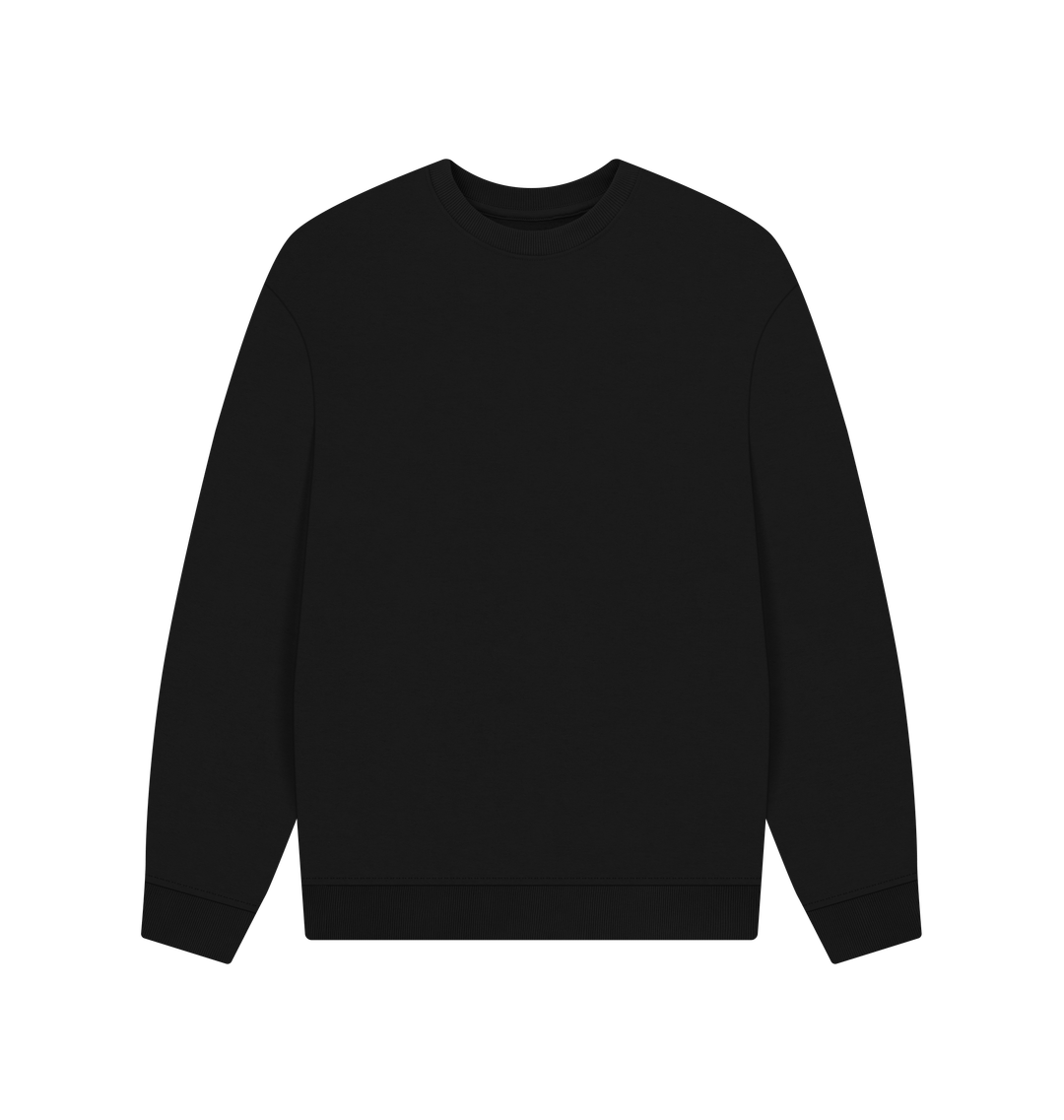 Black Printed Sweater Front