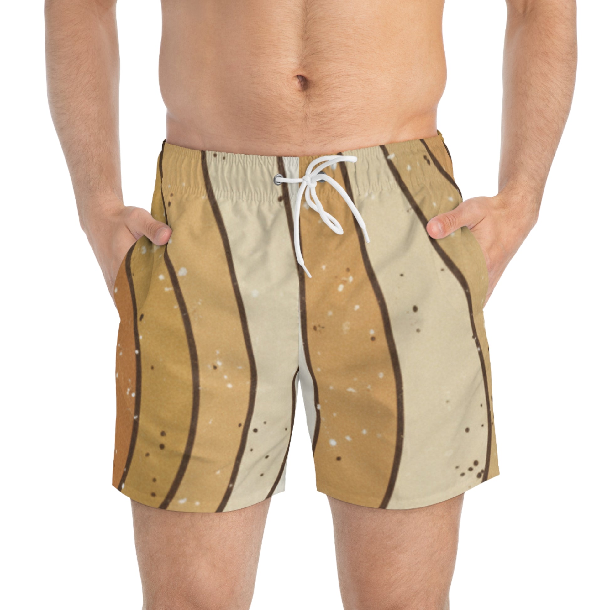 Men's Swim Trunks — Bold Aop Beach Shorts | Minimalist Streetwear | Craftklart