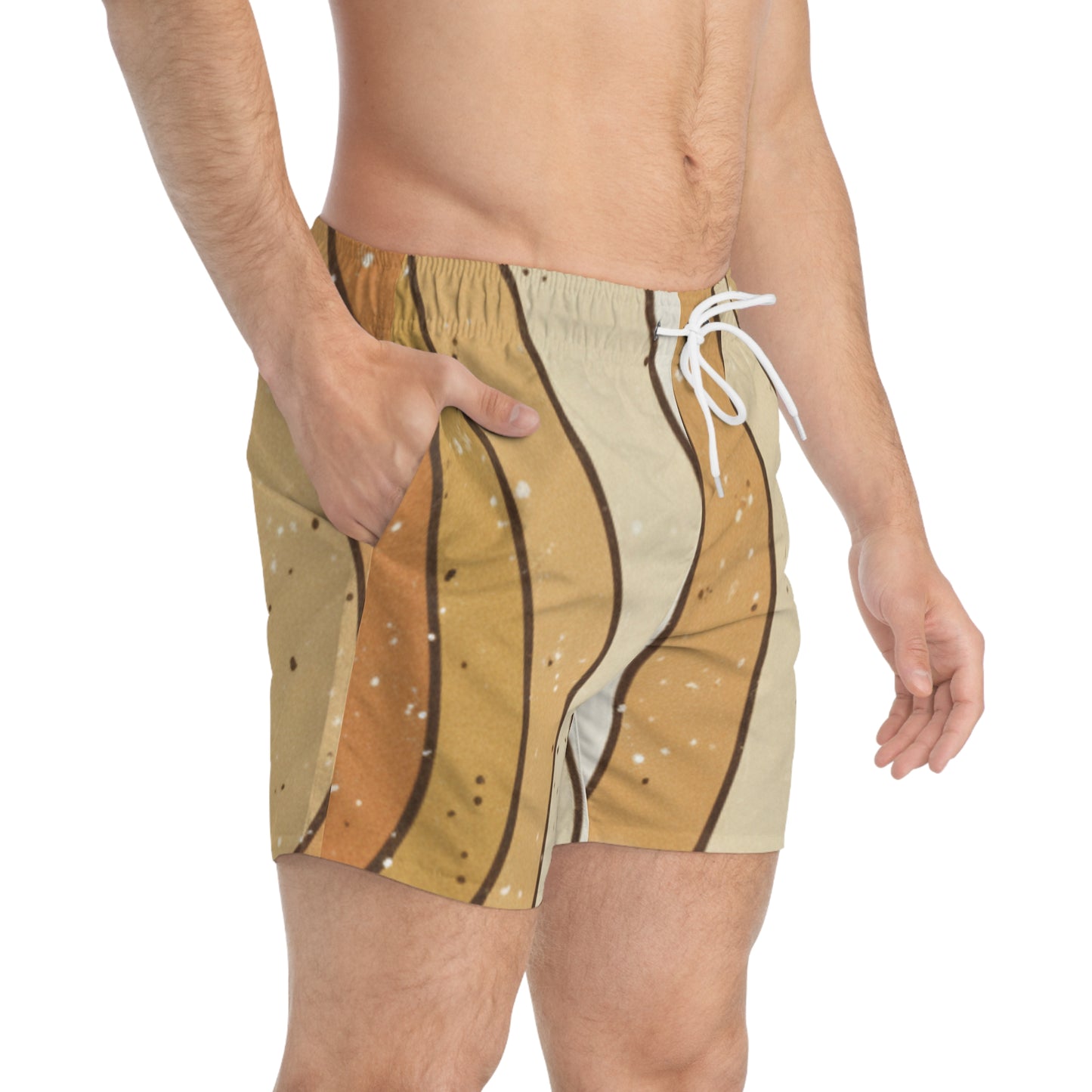 Men's Swim Trunks — Bold Aop Beach Shorts | Minimalist Streetwear | Craftklart